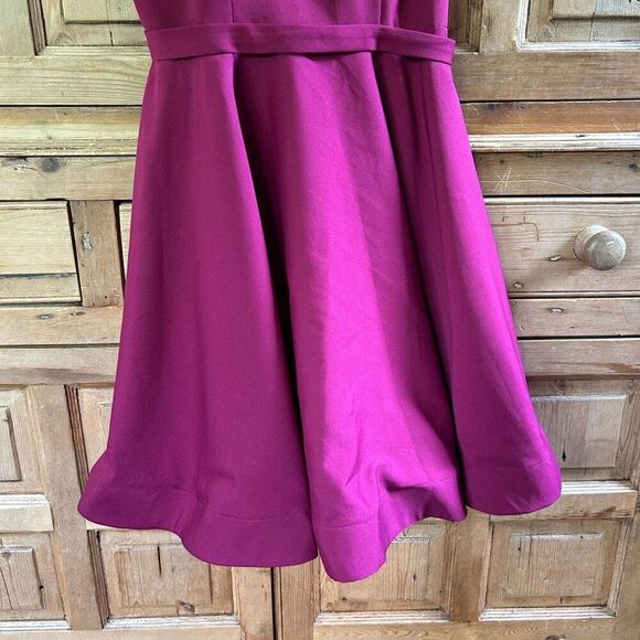 Ieena for Macduggal 6 Dress Purple Cocktail Dress Fit and Flare Sleeveless - Picture 3 of 14